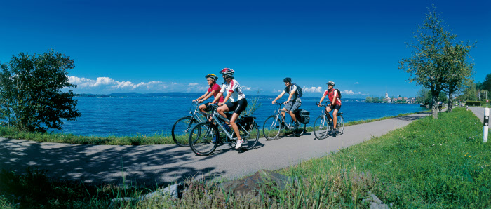 Cykla längs floder i Alperna